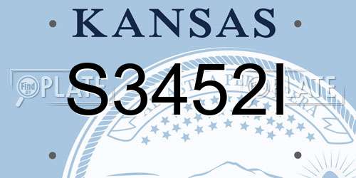 S3452I Kansas License Plate