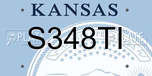 S348TI Kansas License Plate