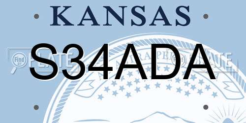 S34ADA Kansas License Plate
