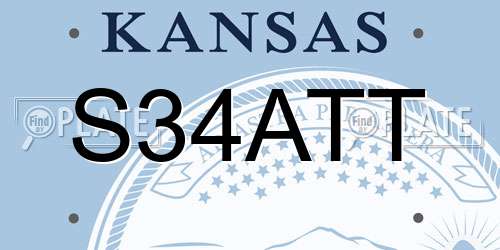 S34ATT Kansas License Plate