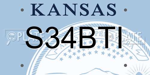 S34BTI Kansas License Plate