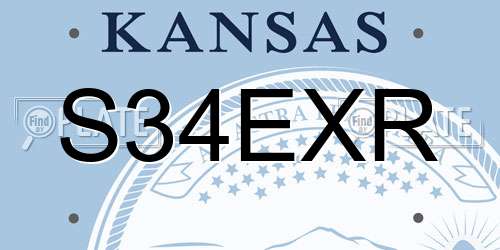 S34EXR Kansas License Plate