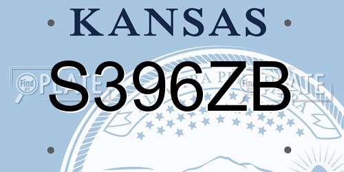 S396ZB Kansas License Plate