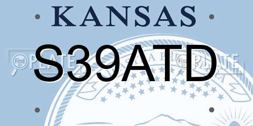 S39ATD Kansas License Plate
