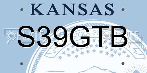 S39GTB Kansas License Plate