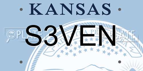 S3VEN Kansas License Plate