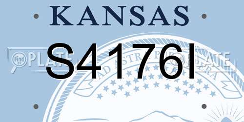 S4176I Kansas License Plate