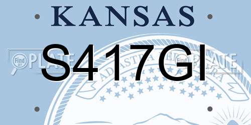 S417GI Kansas License Plate