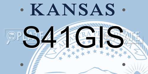 S41GIS Kansas License Plate