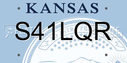 S41LQR Kansas License Plate