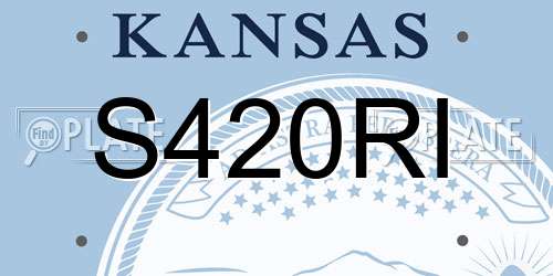 S420RI Kansas License Plate