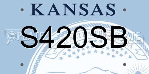 S420SB Kansas License Plate