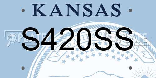 S420SS Kansas License Plate