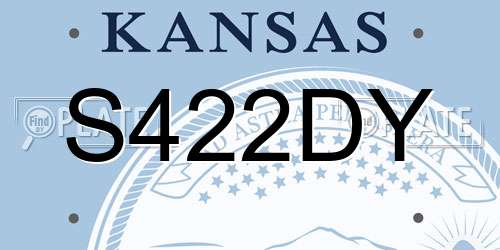S422DY Kansas License Plate