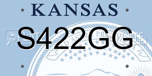 S422GG Kansas License Plate