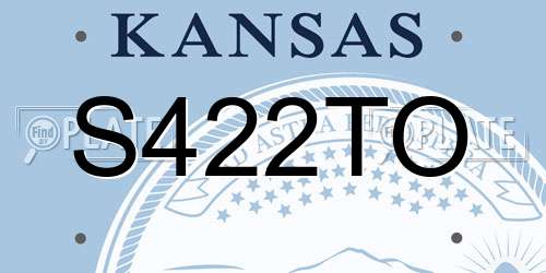 S422TO Kansas License Plate