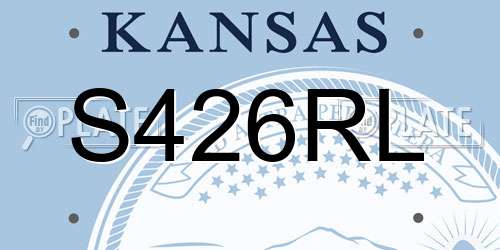 S426RL Kansas License Plate