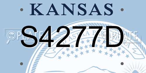 S4277D Kansas License Plate