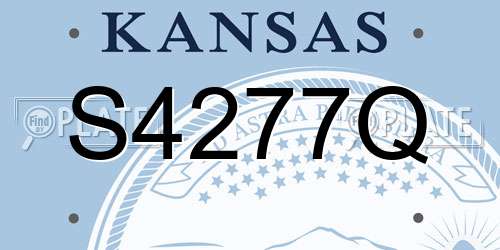 S4277Q Kansas License Plate