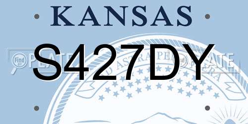 S427DY Kansas License Plate