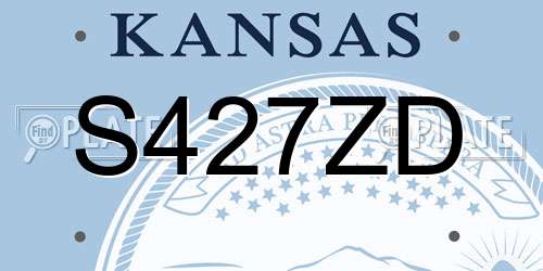 S427ZD Kansas License Plate
