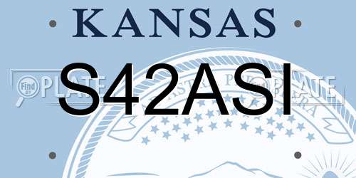 S42ASI Kansas License Plate