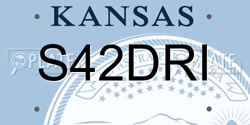 S42DRI Kansas License Plate