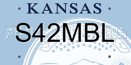 S42MBL Kansas License Plate