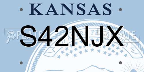 S42NJX Kansas License Plate
