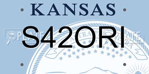 S42ORI Kansas License Plate
