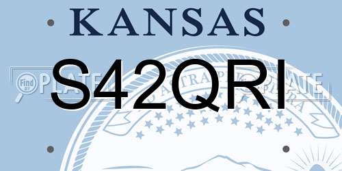 S42QRI Kansas License Plate