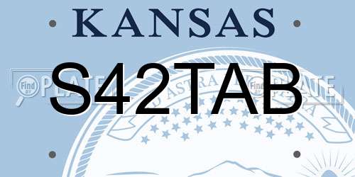 S42TAB Kansas License Plate