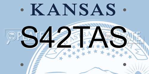 S42TAS Kansas License Plate
