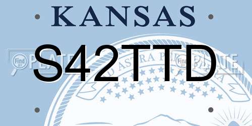 S42TTD Kansas License Plate