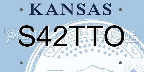 S42TTO Kansas License Plate