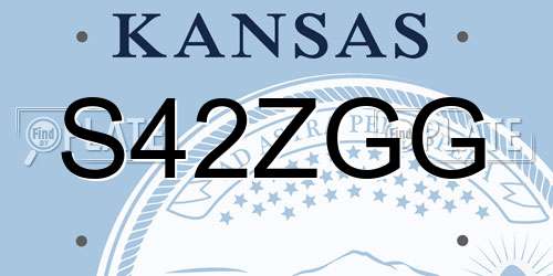 S42ZGG Kansas License Plate