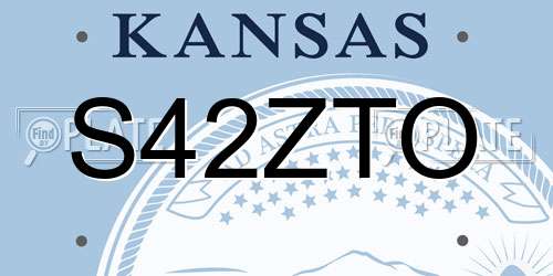S42ZTO Kansas License Plate