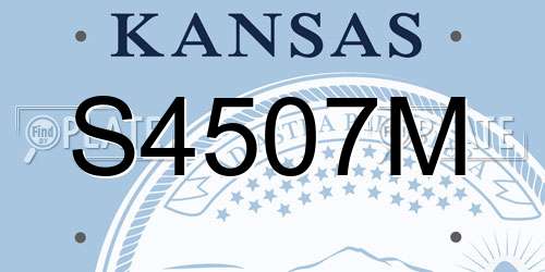 S4507M Kansas License Plate