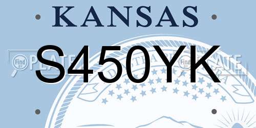 S450YK Kansas License Plate