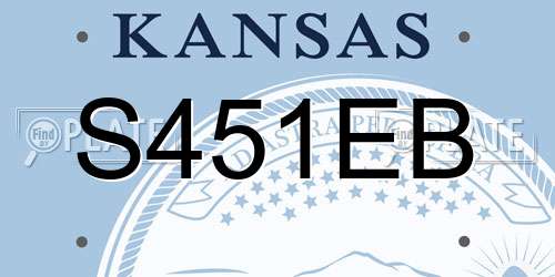 S451EB Kansas License Plate