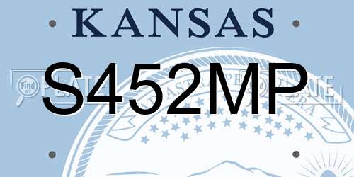 S452MP Kansas License Plate