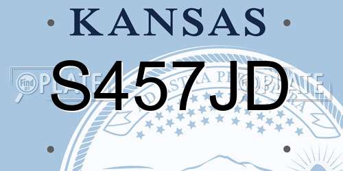 S457JD Kansas License Plate