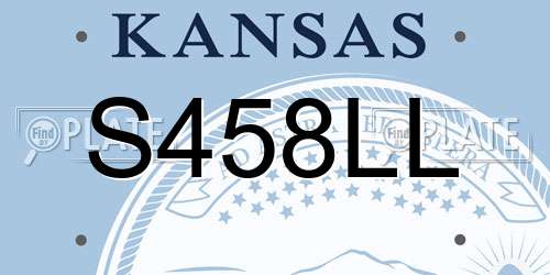 S458LL Kansas License Plate