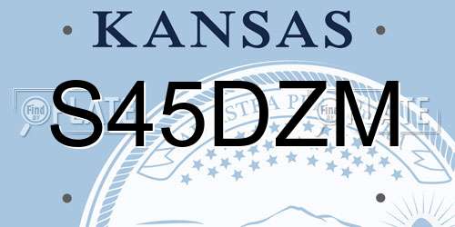 S45DZM Kansas License Plate