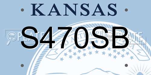 S470SB Kansas License Plate