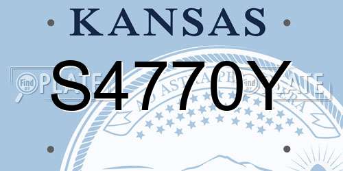 S4770Y Kansas License Plate
