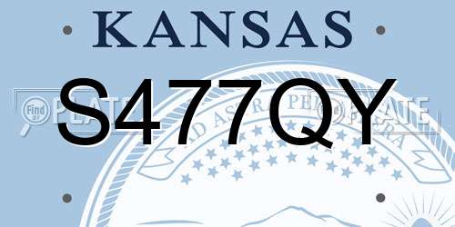 S477QY Kansas License Plate