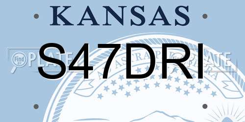 S47DRI Kansas License Plate