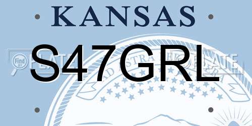 S47GRL Kansas License Plate