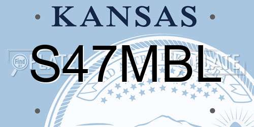 S47MBL Kansas License Plate